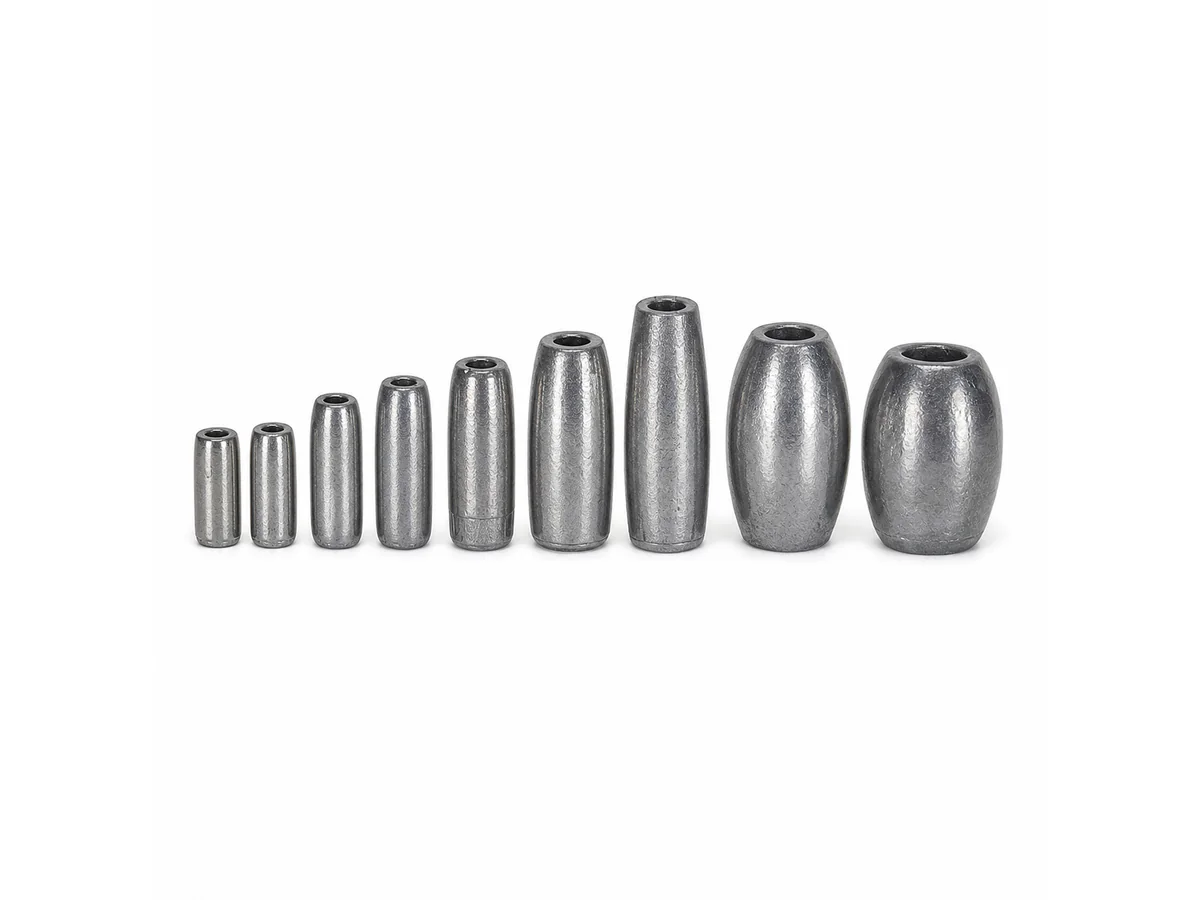 Fishing net lead sinkers and lower-line weight references