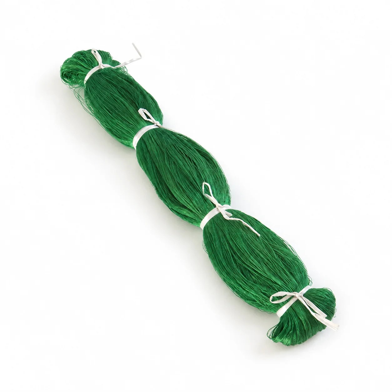Green Nylon Netting Bundle with White Ties