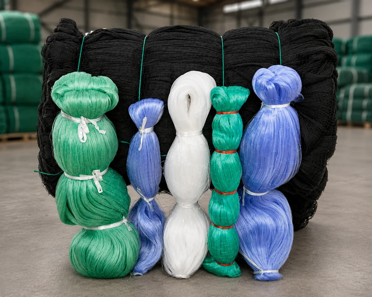 Nylon netting bundles in multiple colors and sizes
